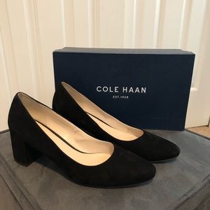 Cole Haan Justine Black Suede